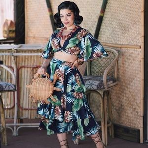 Vintage Vandalizm Carmen Set Navy XS